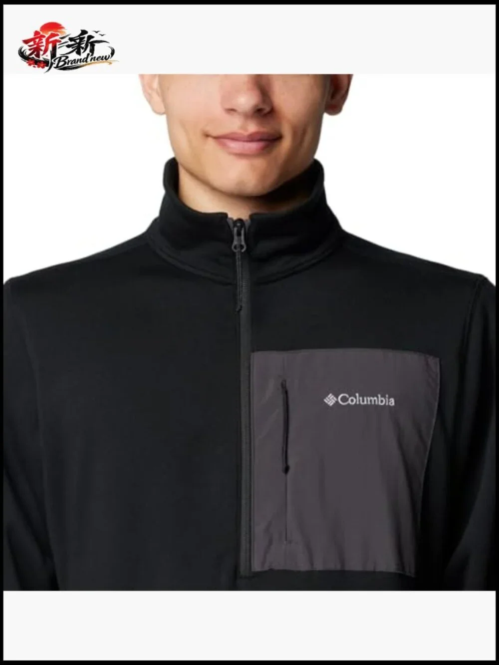 Men's Hiking Half-Zip Fleece Pullover Sweat-Wicking Long Sleeve